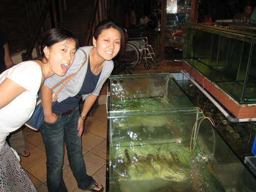 Julie and Rachel with Fish.JPG