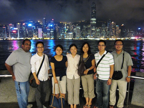 Team and HK Skyline.JPG